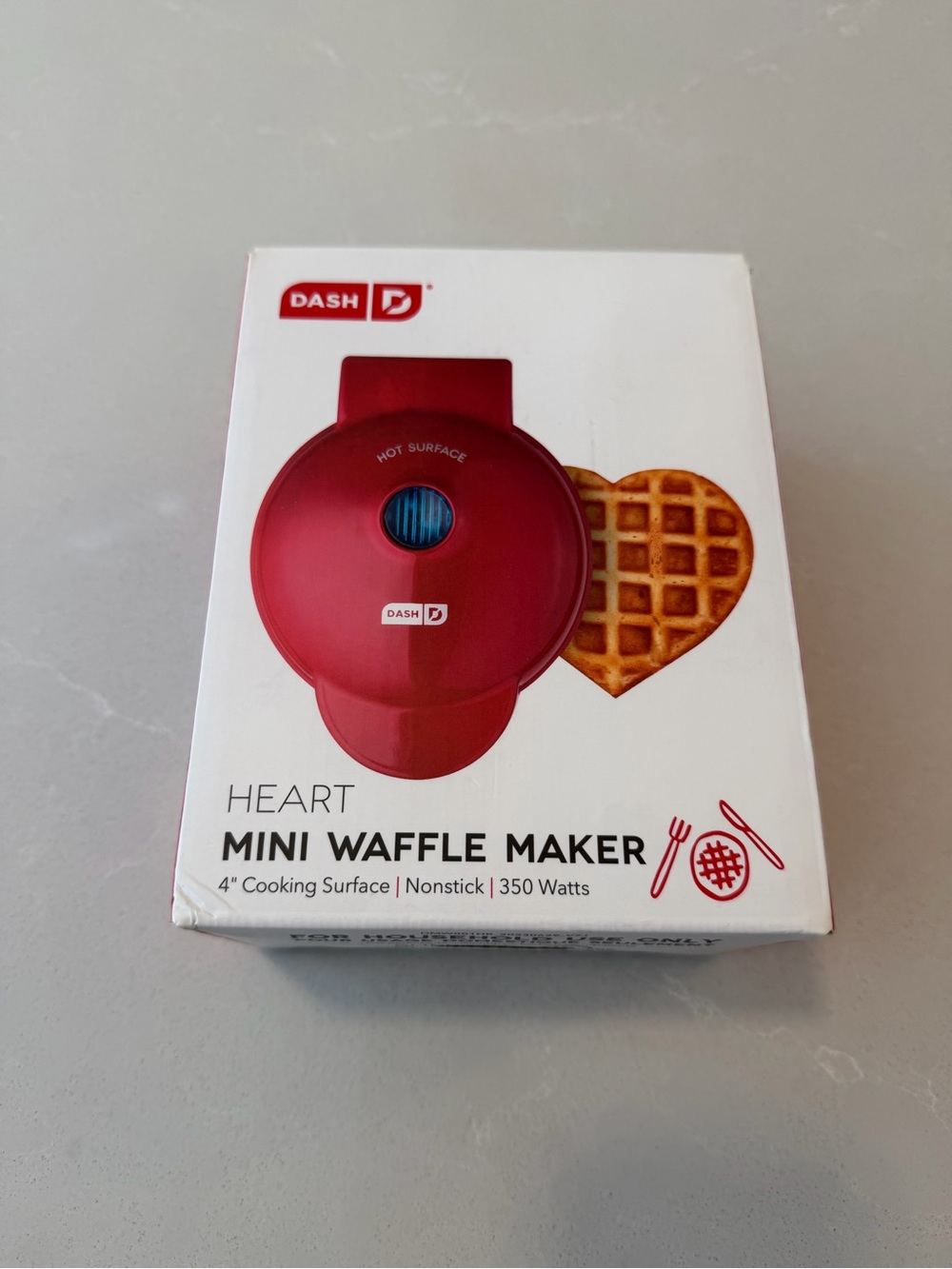 NWT Brand New Mini Heart Waffle Maker